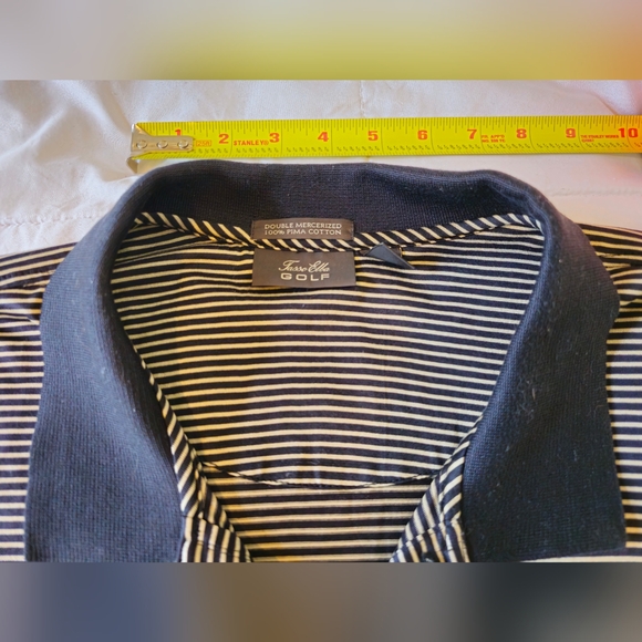 Tasso Elba Striped Golf Shirt β³ (Large) π©Άππ€ - Picture 9 of 16